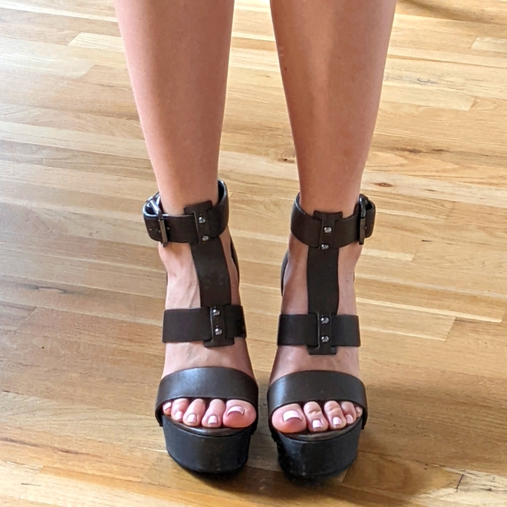 All Saints Strappy Platform Sandals